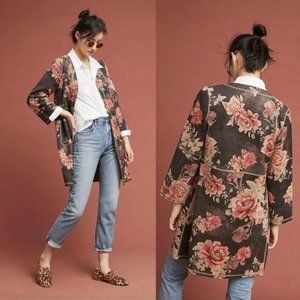 Anthropologie Solitaire Floral Coat